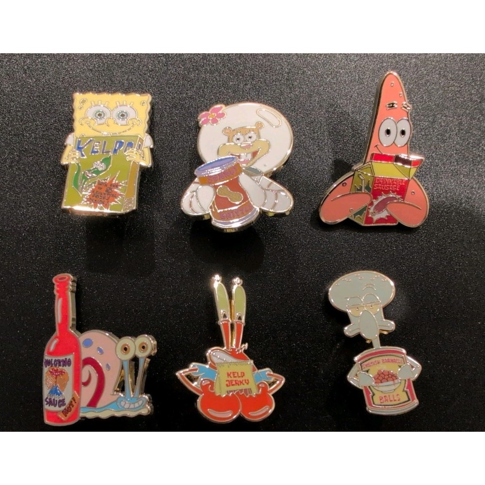 Nickelodeon Spongebob Barg N Mart Mystery Pin Complete Set